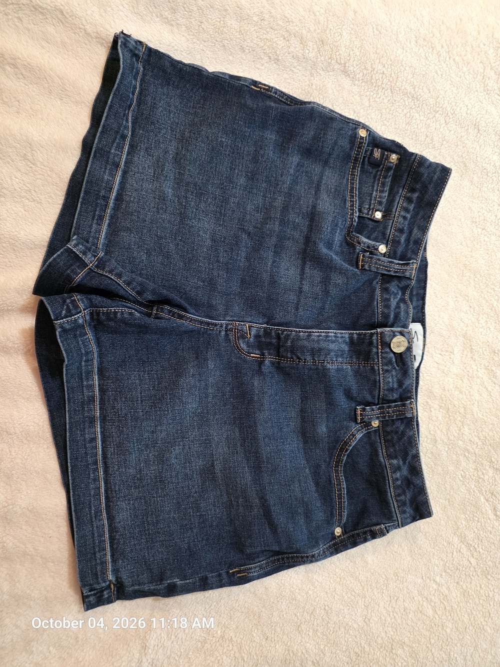 Seven7 Dark Blue Denim Jean Shorts